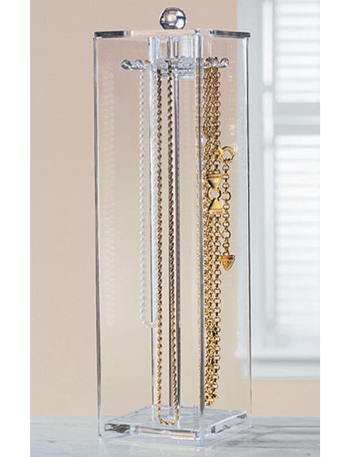 Long necklace display hotsell
