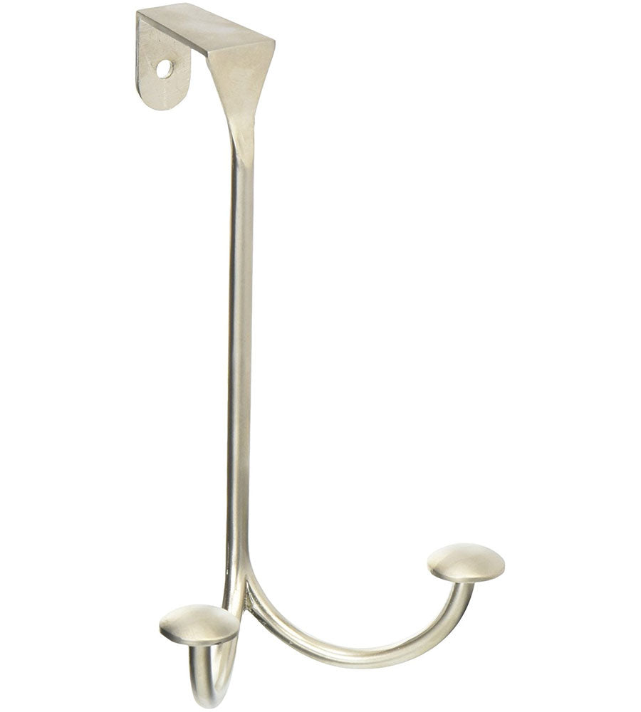 Stratford Over Door Double Hook Satin Nickel Organize It