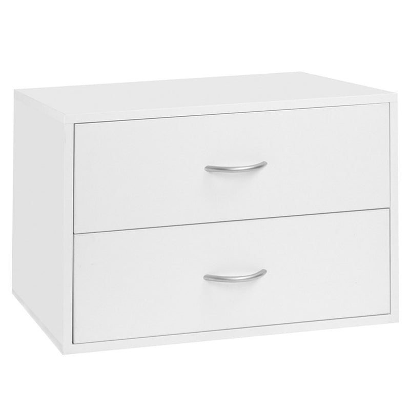 freedomRail Two-Drawer O-Box - White