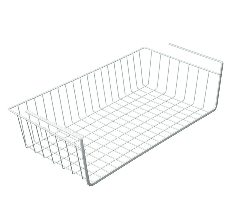 20 Inch Under Shelf Storage Basket - White