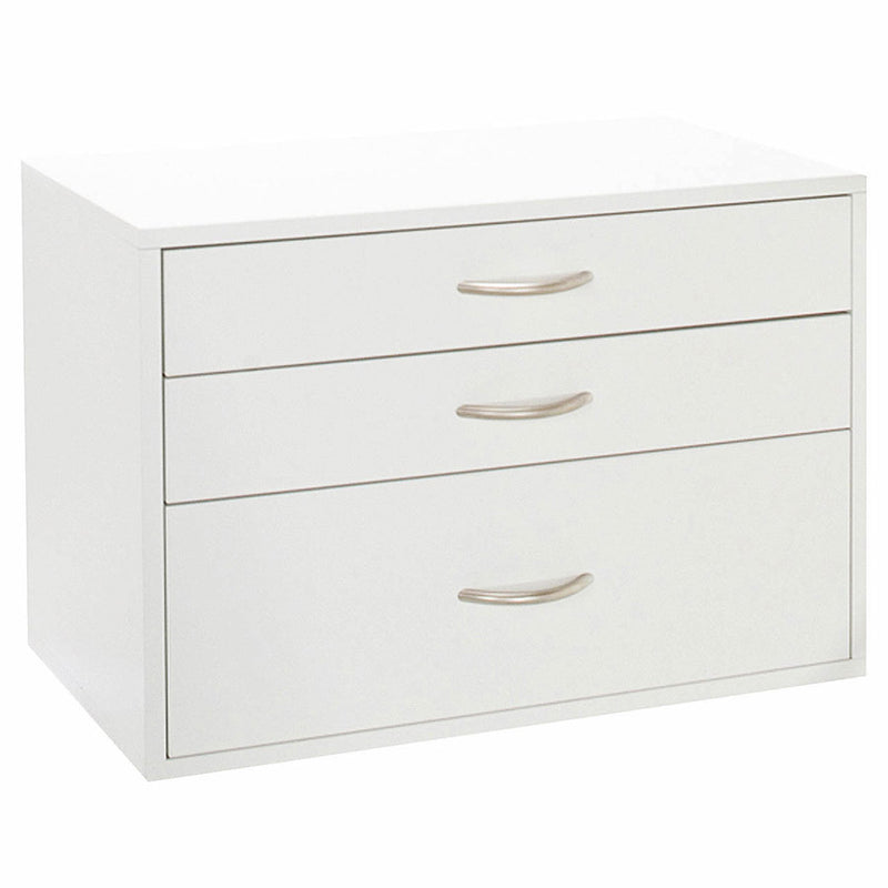 freedomRail Three-Drawer O-Box - White
