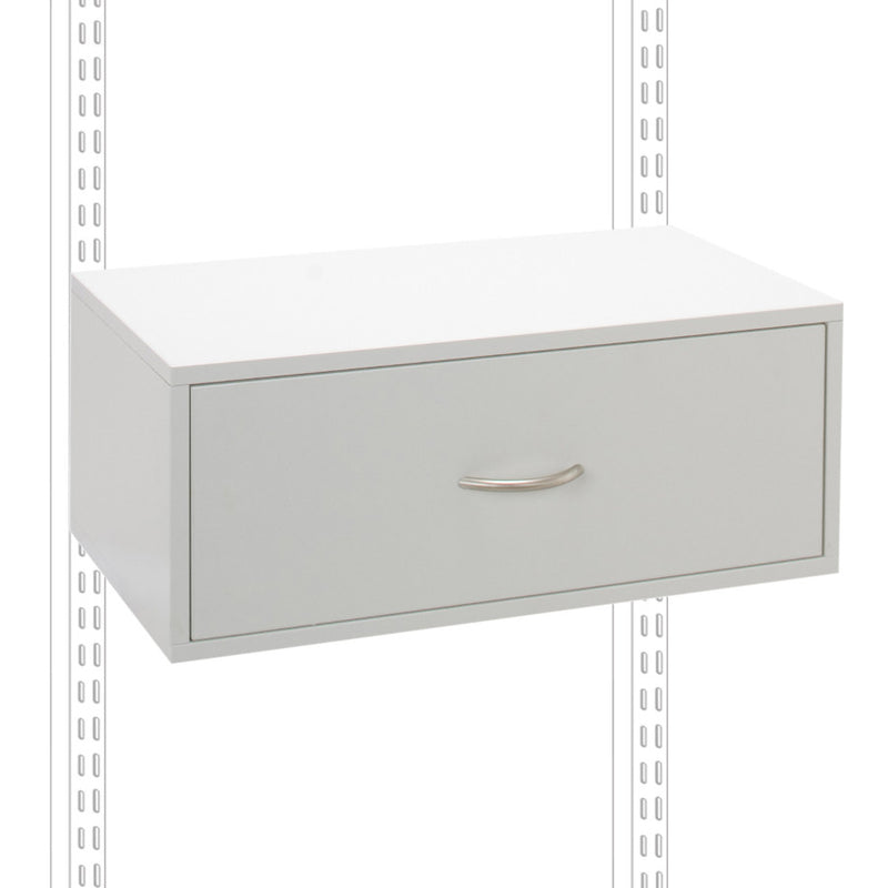 Double Hang One-Drawer O-Box - White