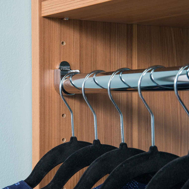 One Inch Round Closet Rod Flanges - Chrome