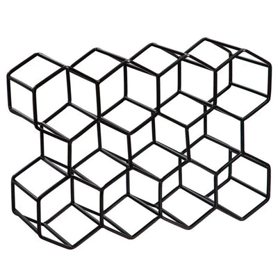 11 Bottle Wine Rack - Black