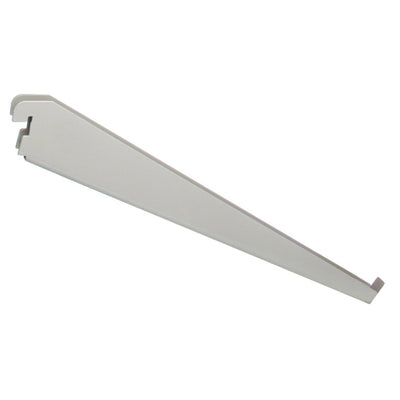 Angled 14 Inch Solid Shoe Shelf Bracket - Nickel