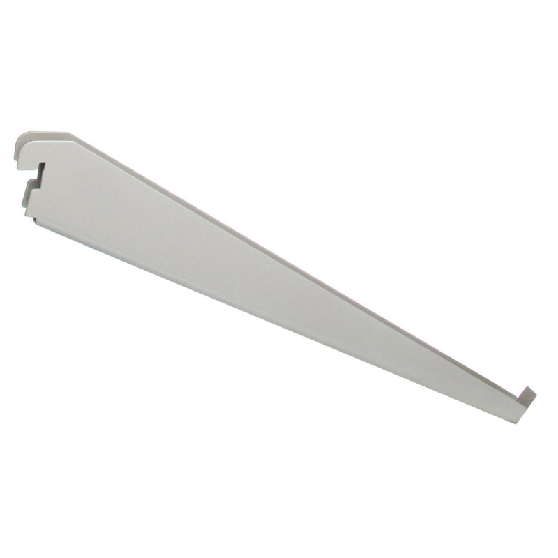 Angled 14 Inch Solid Shoe Shelf Bracket - Nickel