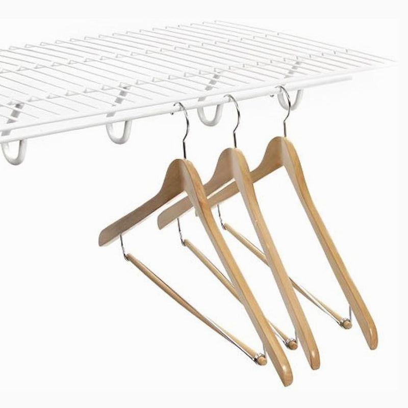 16 Inch Open Slide Closet Shelving - White