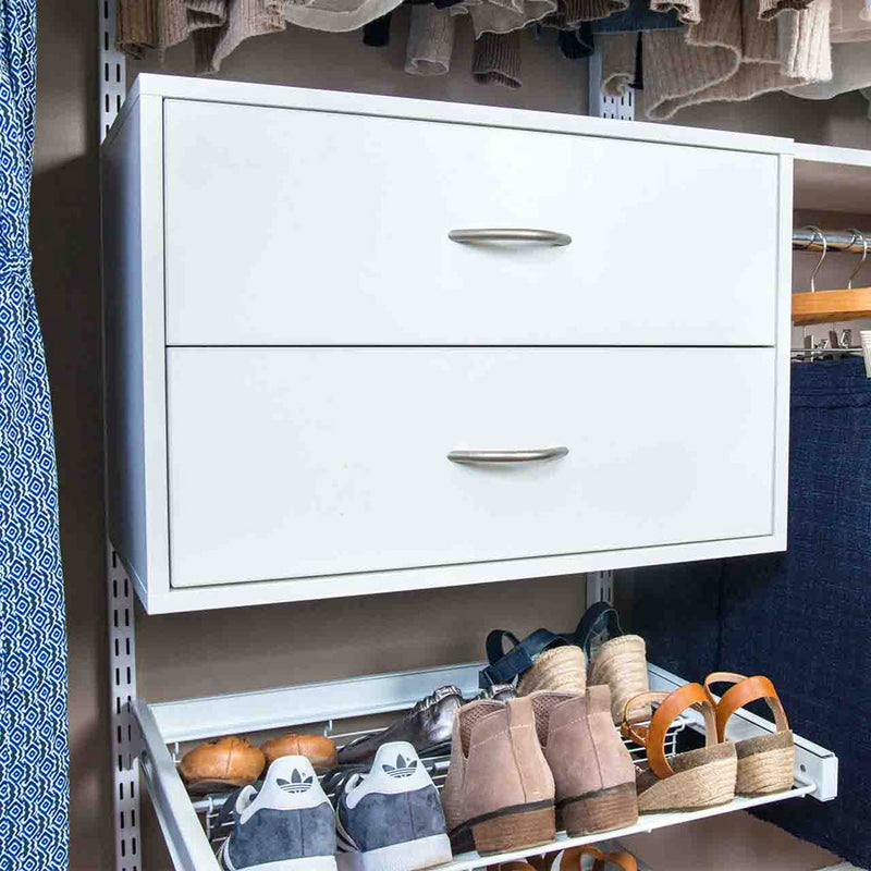 freedomRail Two-Drawer O-Box - White