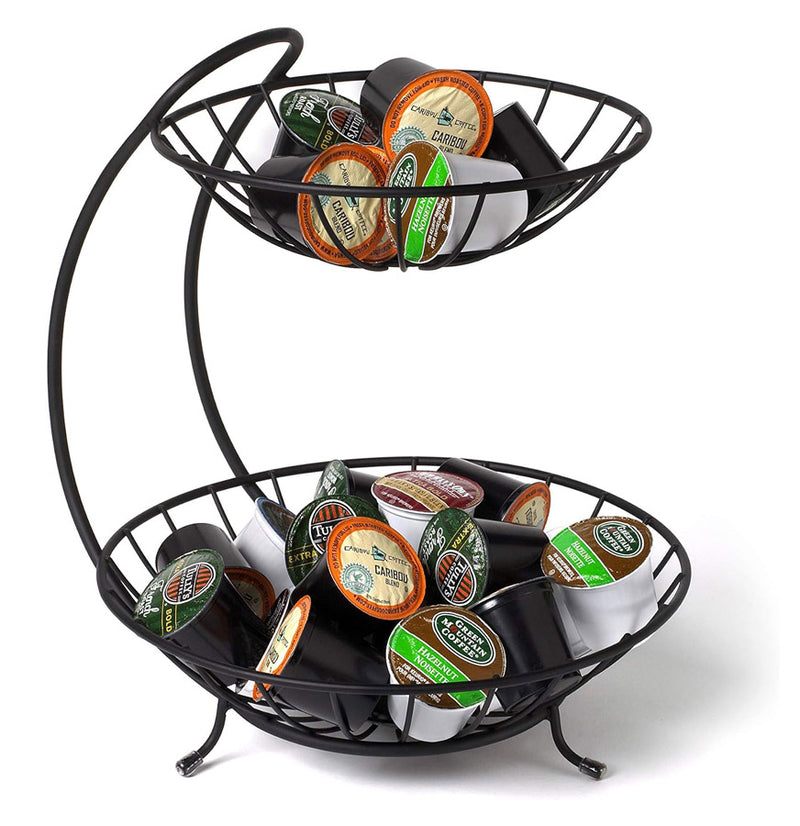 Black Two Tier Fruit Bowl