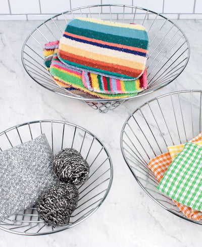 Three-Tier Hanging Fruit Baskets - Chrome