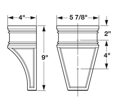 Wood Arcadian Corbel - Maple