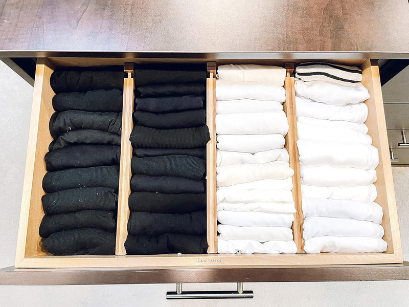 Expanding Bamboo Drawer Dividers - Deep