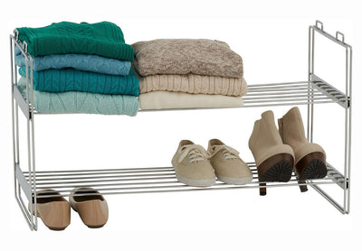 Chrome Stacking Shoe Rack
