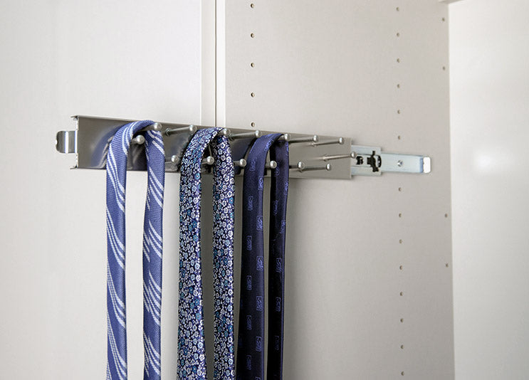 Adjustable Tie Rack Sliding Tie Rack – Organize-It