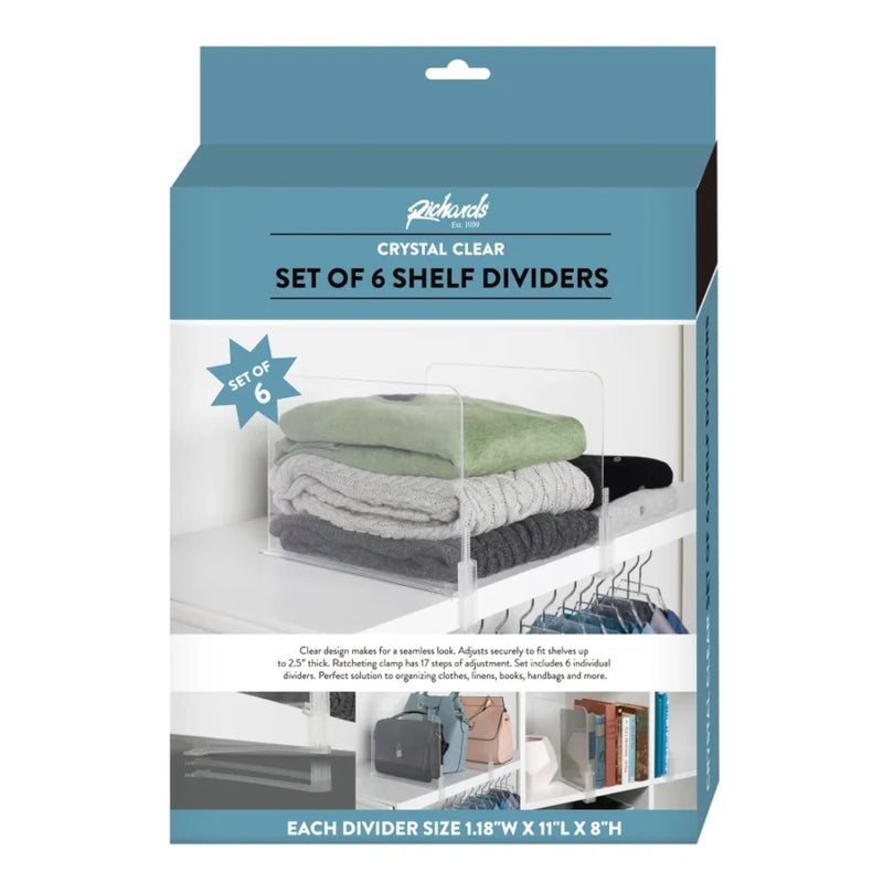 Clear Shelf Divider