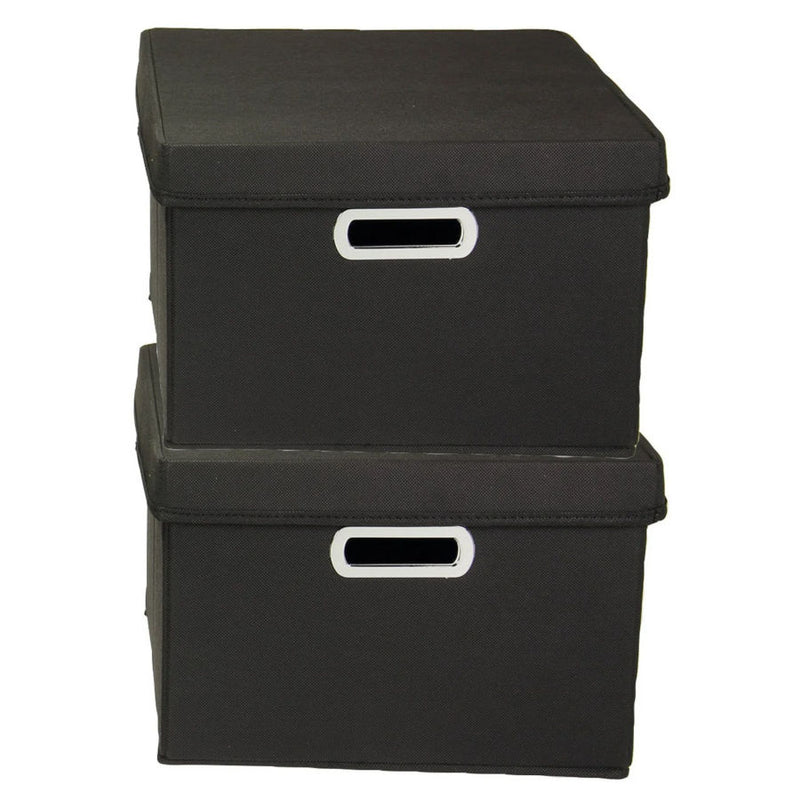 Collapsible Storage Box Set of 2 - Black