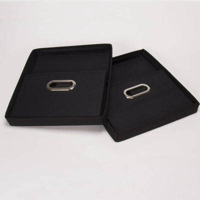 Collapsible Storage Box Set of 2 - Black