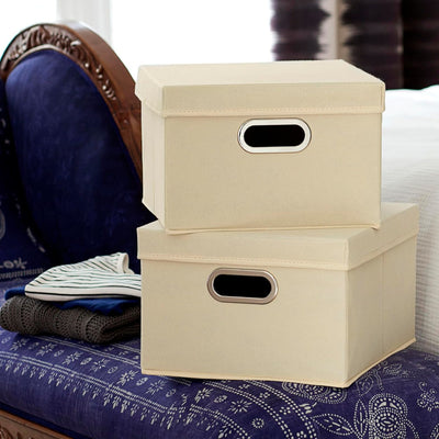 Collapsible Storage Box Set of 2 - Natural
