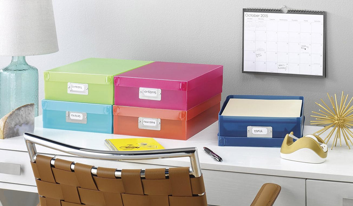 Colorful Plastic Document Boxes – Organize-It