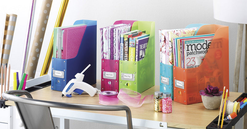 Colorful Plastic Magazine Organizers