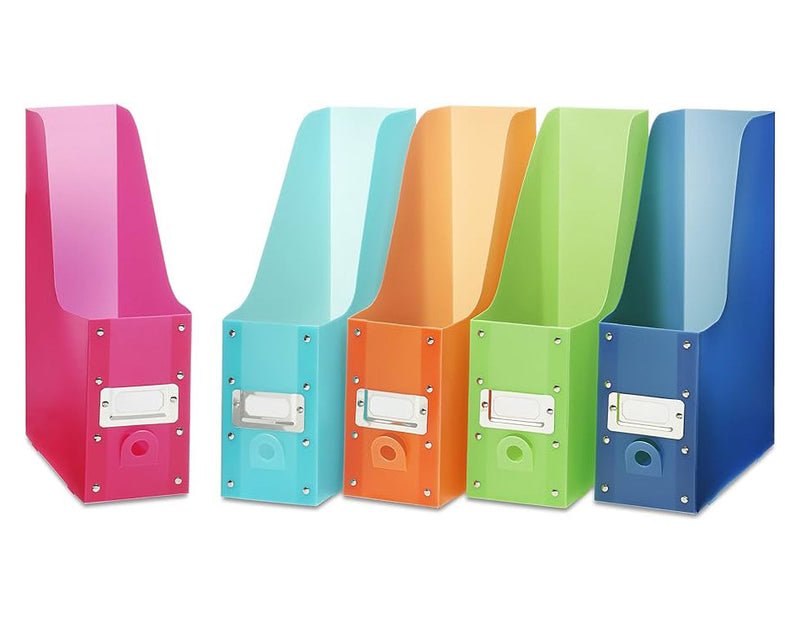 Colorful Plastic Magazine Organizers