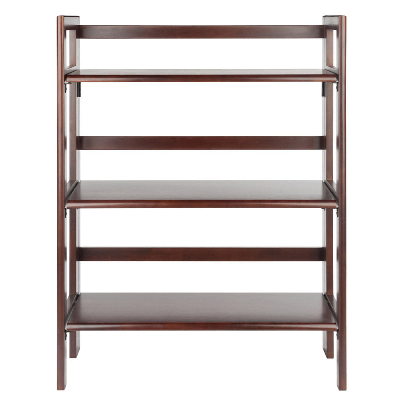 Three Tier Folding Storage Shelf - Antique Walnut