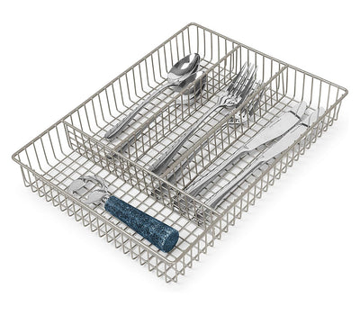 Nickel Wire Flatware Drawer Organizer
