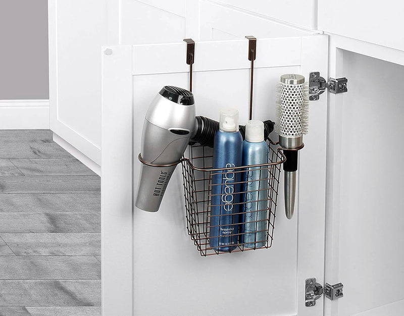 Over Cabinet Styling Rack with Basket
