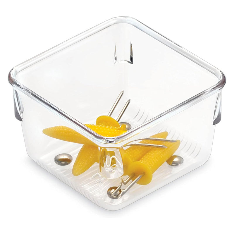 Narrow Clear Plastic Drawer Organizer - Square