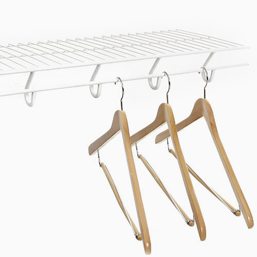 12 Inch Open Slide Closet Shelving - White