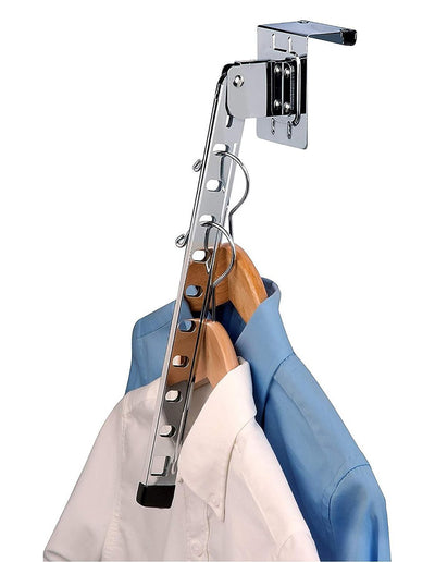 Over Door Swing Arm Hanger Valet - Chrome