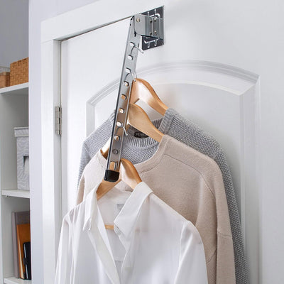 Over Door Swing Arm Hanger Valet - Chrome