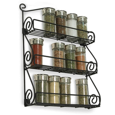 Scroll Wall Mount Spice Rack