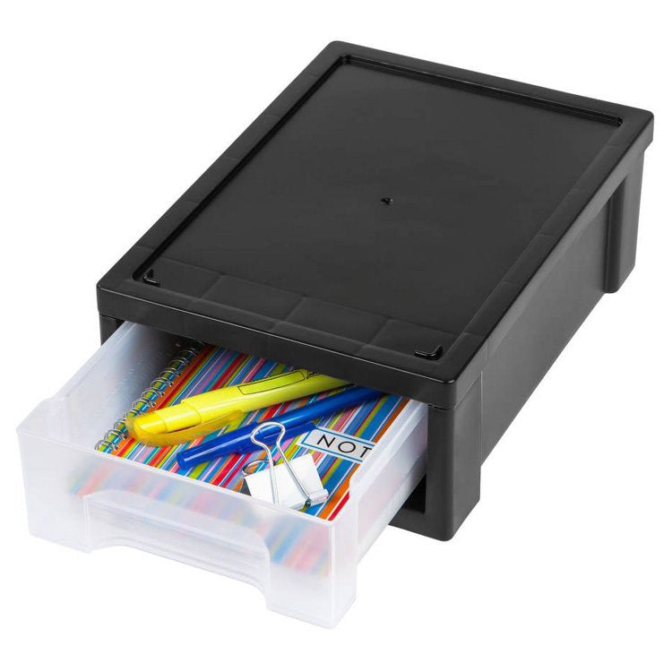 Small Storage Draw Small Stacking Storage Drawer - Black – Organize-It
