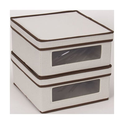 Small Canvas Vision Clothing Box - Cream