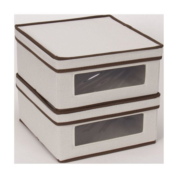 Small Canvas Vision Clothing Box - Cream