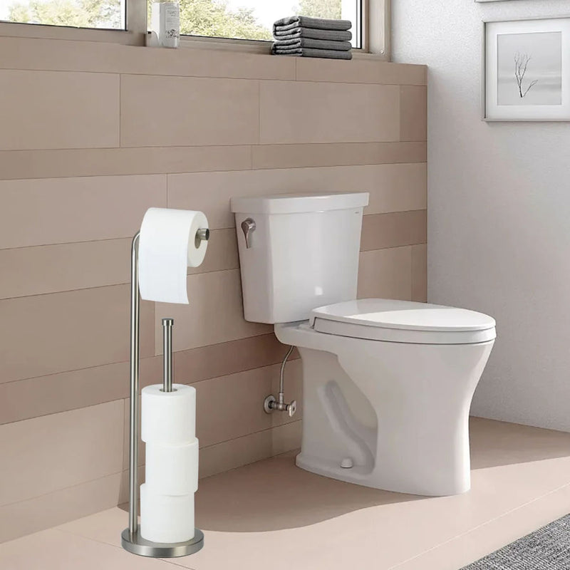 Toilet Paper Stand with Reserve - Nickel