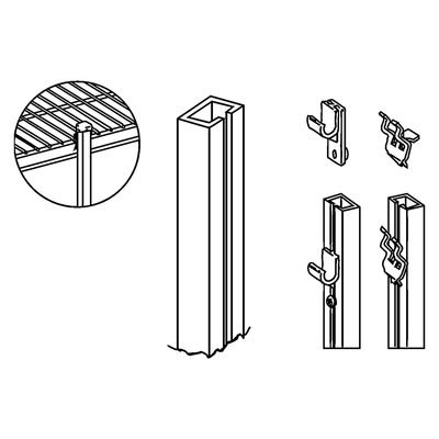 Wire Closet Shelving Vertical Support Pole