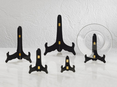 Wood Plate Stand - Black
