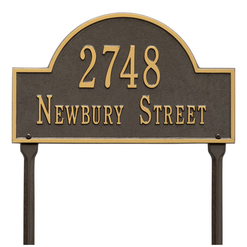 Arch Lawn Address Plaque - Two-Line
