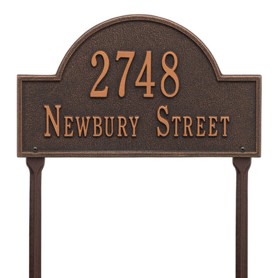 Arch Lawn Address Plaque - Two-Line