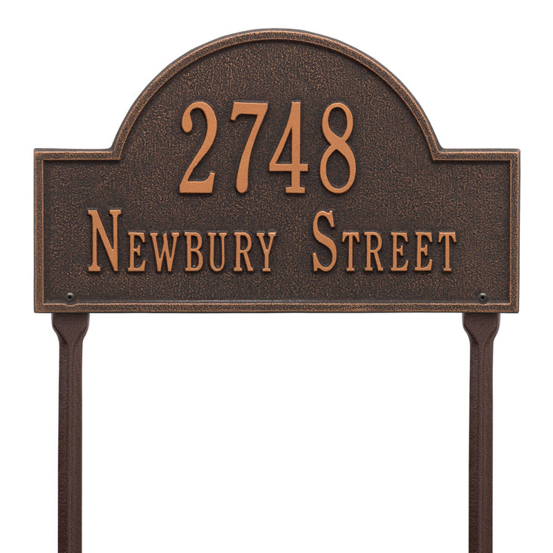 Arch Lawn Address Plaque - Two-Line