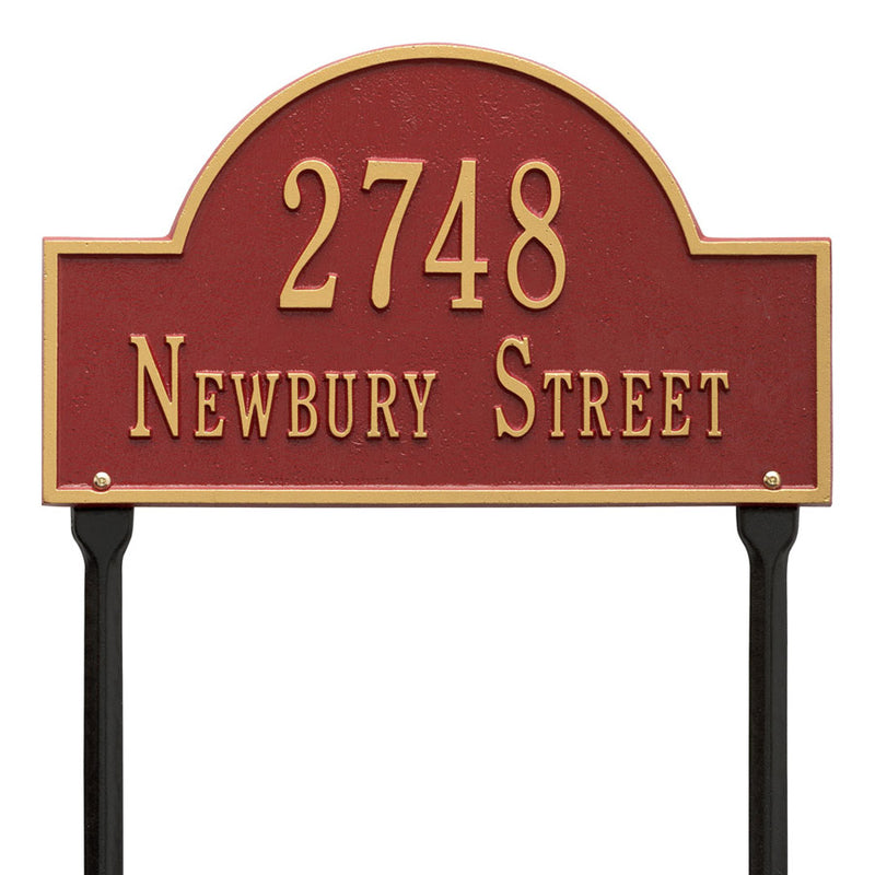 Arch Lawn Address Plaque - Two-Line