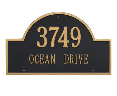 Arch Wall Address Plaque - Estate Two-Line