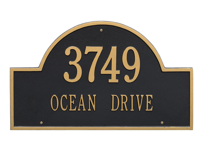 Arch Wall Address Plaque - Estate Two-Line