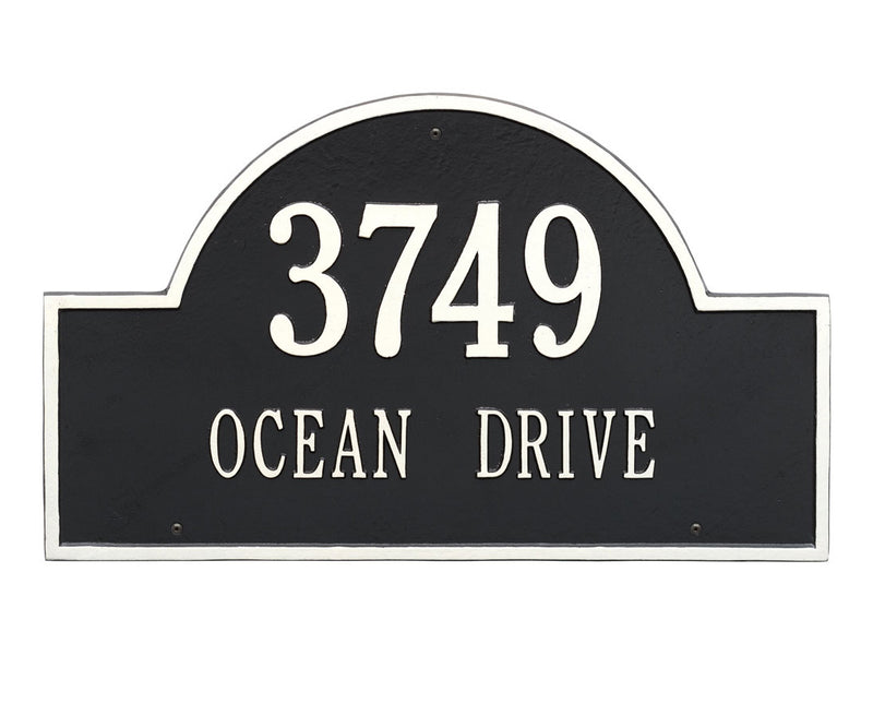 Arch Wall Address Plaque - Estate Two-Line