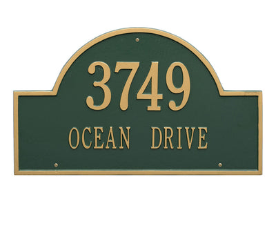 Arch Wall Address Plaque - Estate Two-Line