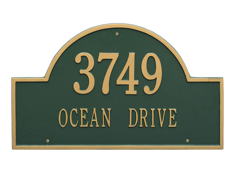 Arch Wall Address Plaque - Estate Two-Line