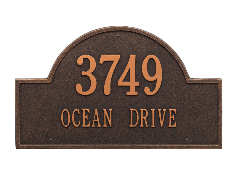 Arch Wall Address Plaque - Estate Two-Line