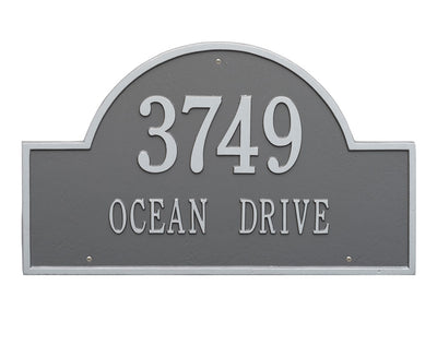 Arch Wall Address Plaque - Estate Two-Line